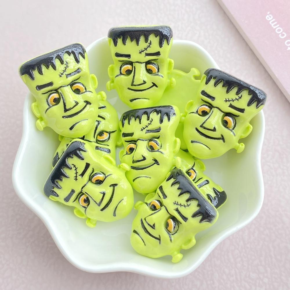 

8Pcs New Models Resin Cute Cartoon Halloween Series Flat Bottom Scrapbook Diy Jewelry Hair Clips Phone Case Ornament Accessories