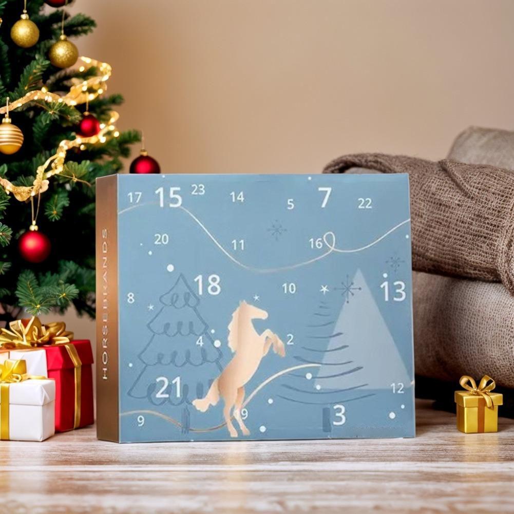 2025 HORSEBRANDS Adventskalender 24 Tage Countdown Tägliche Überraschungen & Weihnachtsgeschenk Winterhimmel Themenkalender Für Pferdebesitzer