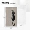Black Cat Holding On Soft Face Towel Quick Dry Pool Bath Cotton Towels Breathable