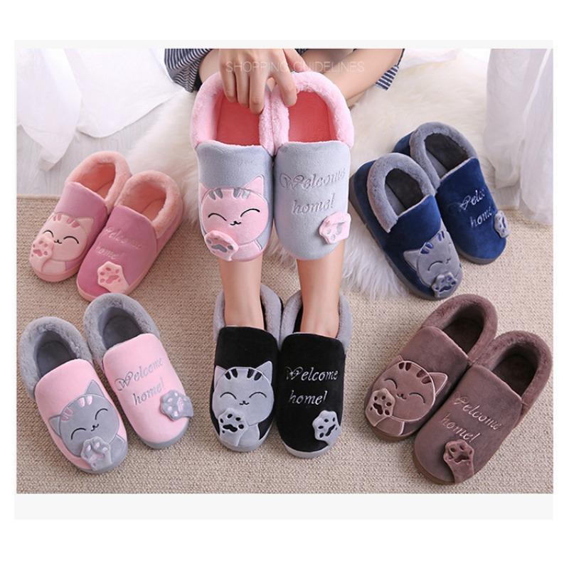 Párové sladěné pantofle s tlustou podrážkou, protiskluzové, zimní hřejivé, domácí pantofle pro muže