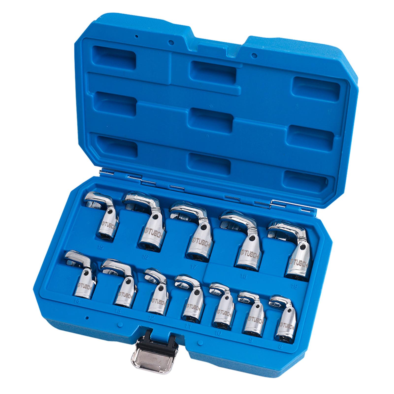 Comprehensive Flare Nut Wrench Spanner Kit Adjustable Angle for Brake Hose Line Removal, Auto Repair Essential Hand Tool 1