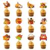 Thanksgiving Day Celebration Cake Paper Insert Flags Decoration Holiday For