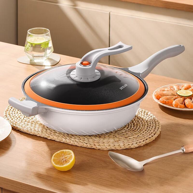 Deselang 32cm Titanium Non-stick Wok
