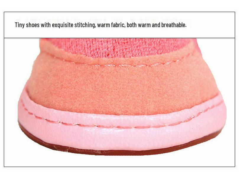 Waterproof Winter Teddy Dog Shoes - Cotton Pet Boots for Autumn & Winter