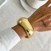 Zinc Zinc Zinc Alloy Simple Metal Bracelet Textured Wide Side Bangle Charms Exaggerated Bracelet  Daily