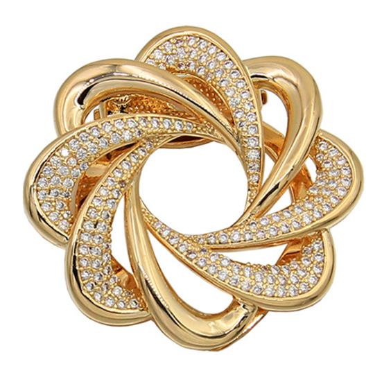 Scarf Ring Clip for Women Rhinestone Flower Belt Scarf Slide Buckle Metal Floral Shawl Brooch Ties Clips for Dress Shirts Clothing Accessories