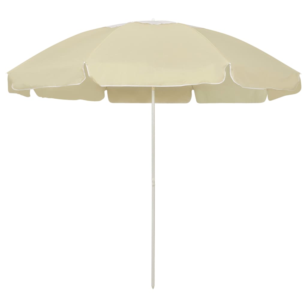 Beach Umbrella Sand Yellow 240 Cm