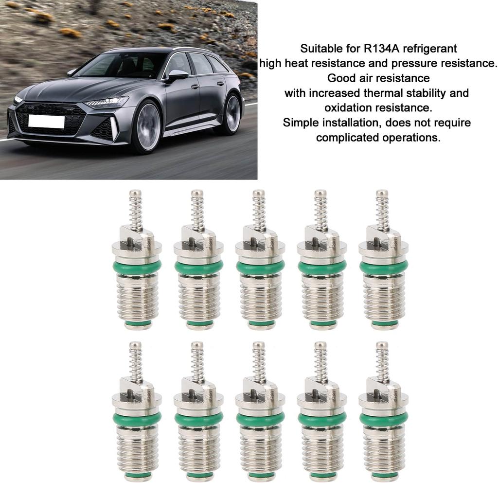 Honiwu 10pcs Air Conditioner Valve Core R134A Car Air Conditioner