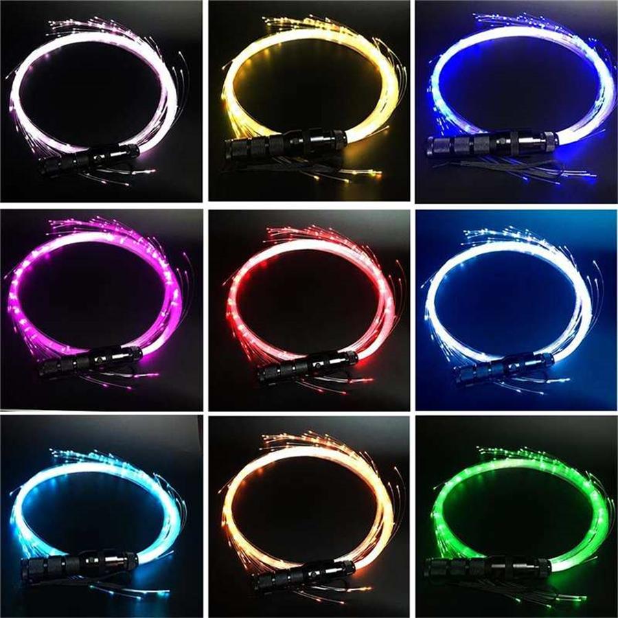 Led Fiber Optic Dance Whip 360° Rotation Light Up Waving Holiday 0.75Mm 25-150Cm