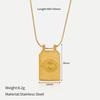 Best Selling Tarot Devil's Eye Necklace Color Oil Drip Craft Stainless Steel Gold Plated Non-Fading Clavicle Chain