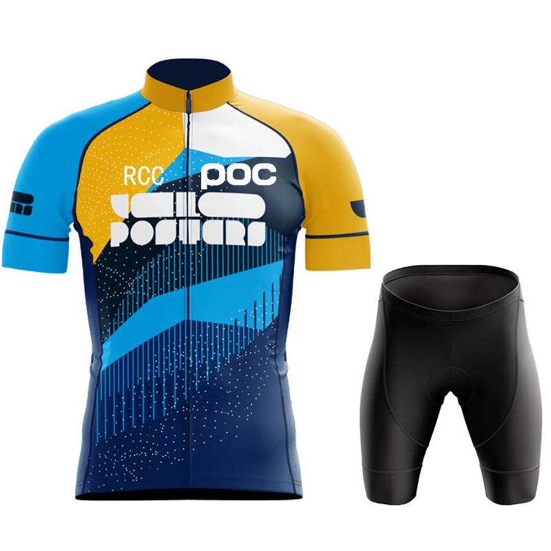2026 Poc Fahrrad Set Fahrrad Team Kurzarm Trikot Ciclismo Männer Radtrikot Sommer Atmungsaktiv Fahrrad Kleidung Set