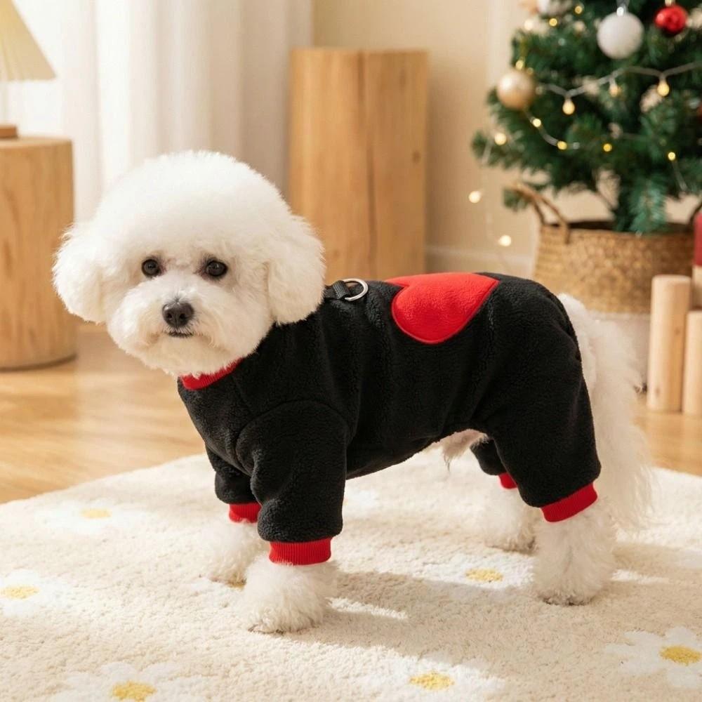 Warm Dog Towing Suit Comfortable Dog Four Legged Clothing Dog Pajamas Autumn Winter