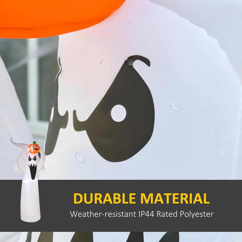 6Ft 1.8M Led Halloween Inflatable Decoration Floating Ghost And Pumpkin Party Outdoors Yard Lawn