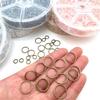 About 1000Pcs 6 Different Sizes Open Jump Rings,4mm 5mm 6mm 8mm 10mm 12mm with 1Pc Jump Ring Open/Close Tool for DIY Crafts Gift