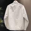 2025 Men's Trendy Stand-Up Collar Jacket: Solid Color Casual Versatile Black Outerwear