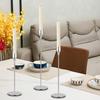 Yousheng 3/6Pcs/Set Vintage Tall Metal Candlestick Pillar Taper Candle Holder Home Living Room Christmas Wedding Party Candle Stand Dining Table