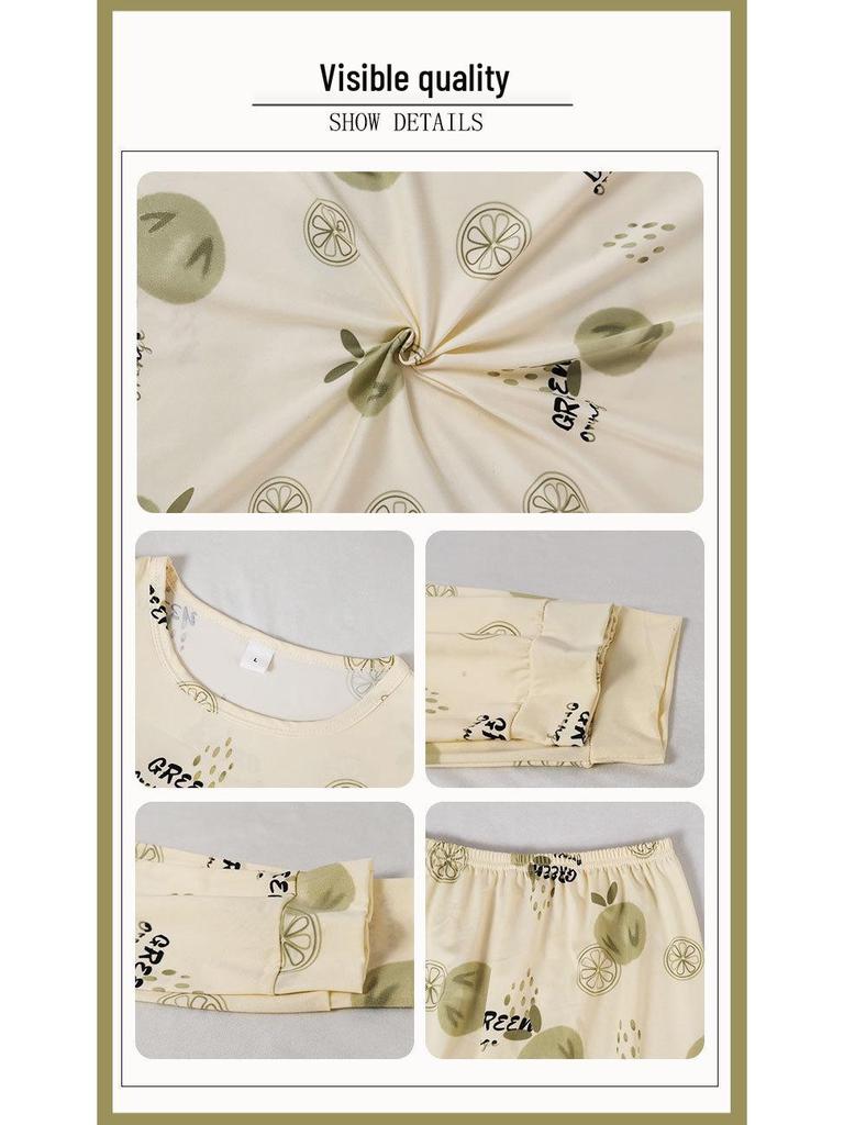 Women's Long Sleeve Cotton Pajama Set - Spring & Autumn Casual Wear