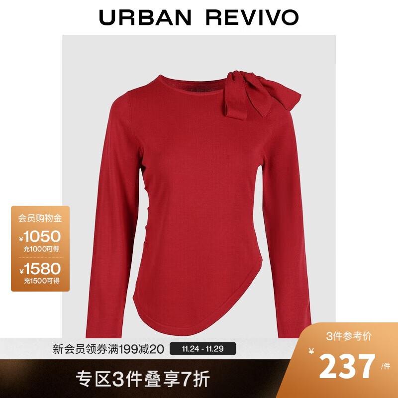 

Women s Winter Irregular Pleated Bow Knit Sweater M