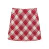 Plaid High-Waist A-Line Wool Skirt for Women – Winter Slimming Style