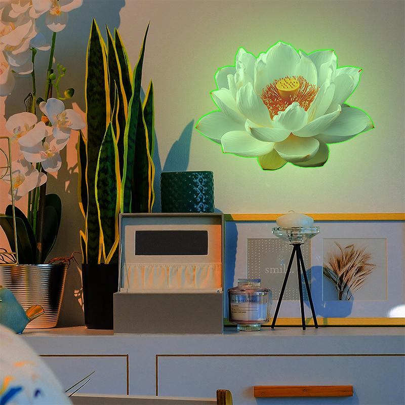 Glow-In-The-Dark Toilet Sticker Lotus Wall Sticker Self-Adhesive Removable Sticker Bathroom Decal Car Sticker Home Decor