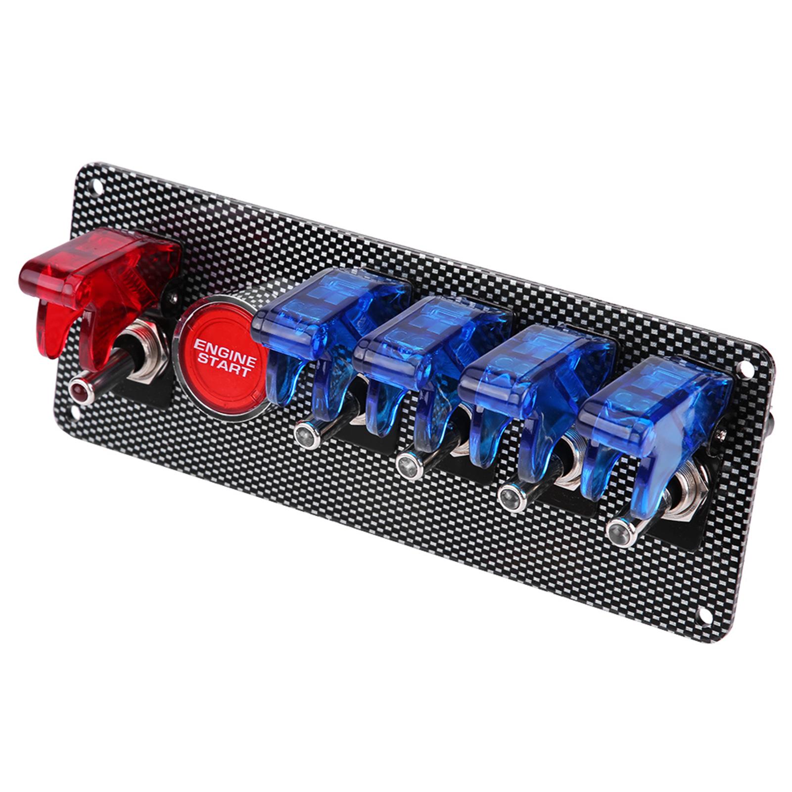 

6 в 1 гоночный автомобиль авто выключатель зажигания панель кнопка запуска двигателя комплект управления 12 В