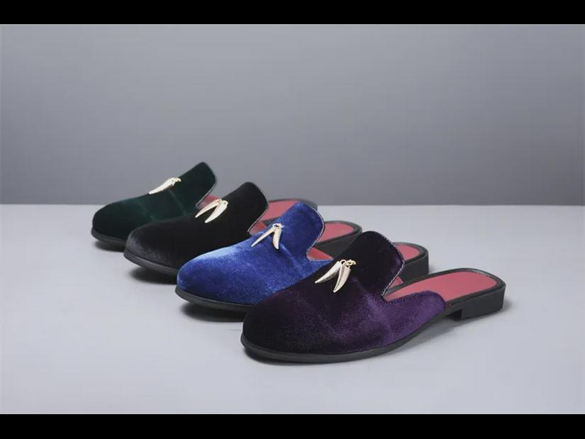 European and American Men's Casual Baotou Slippers: Half-Slip Lazy Sandals, Large-Size Men's Shoes