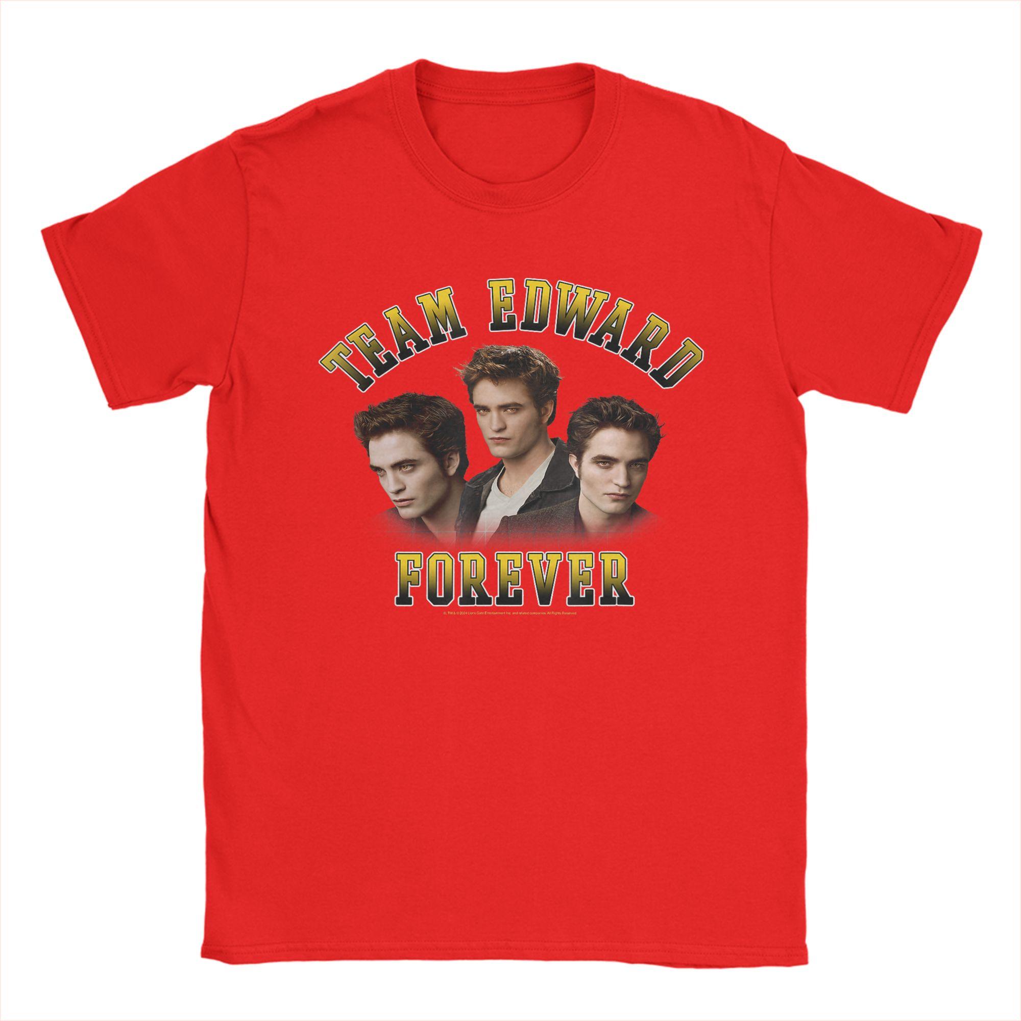 Twilight Team Edward Forever Portrait Collage Vampire Movie Cotton T Shirt For Adult TShirts Tee Shirt Big Size Clothing S