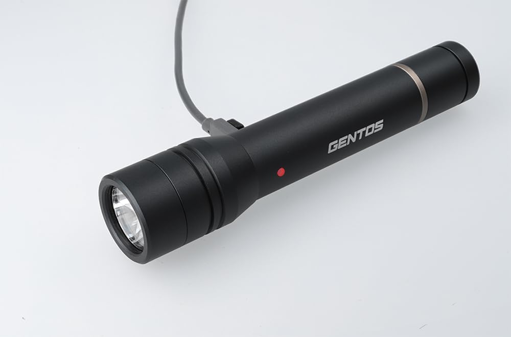 GENTOS Stella LED USB 1000 Hours of Dustproof and Water Uses Dedicated Rechargeable Battery ST-186R Flashlight, Rechargeable, Lumens, 3.5 Runtime,