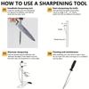 1PC Sharpener Rod Carbon Steel Knife Durable Easy-to-use with Non-Slip Handle Sharpening Blade Rod Knife Kitchen Tools