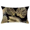 Black Gold Plant Series Waist Pillowcase Peach Skin Printed Sofa Pillowcase Home Fabric Supplies Pillowcase