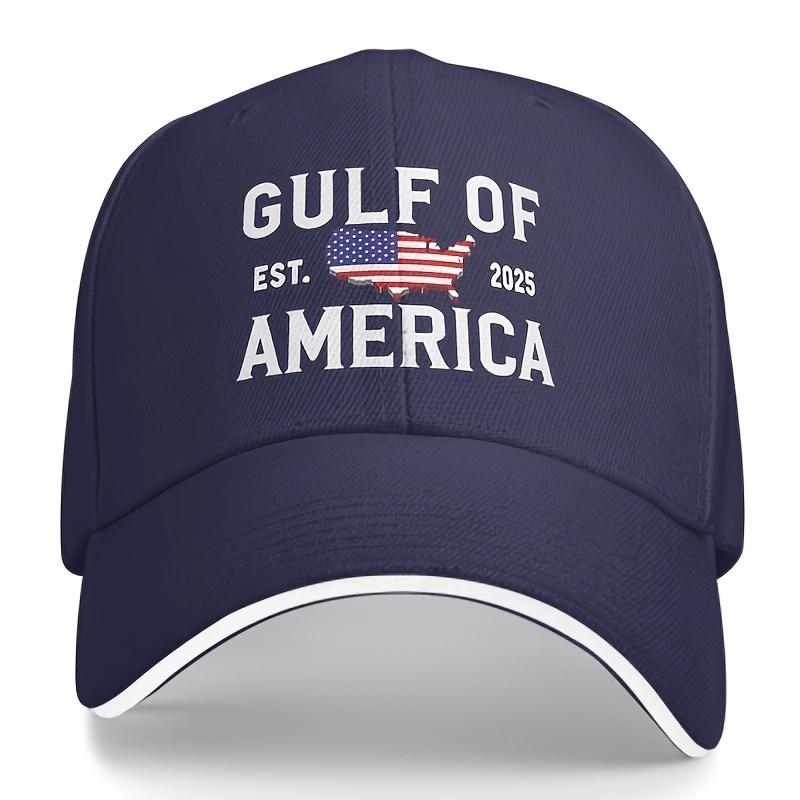 GULF Printed Baseball Cap  Lightweight Trucker Cap United States of America Gulf Design Hand Washable Perfect for Halloween