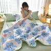 Machine Washable Summer Quilt Single Double Kids Adult Air Condition Thin Blanket Washed Cotton Patchwork Comforter