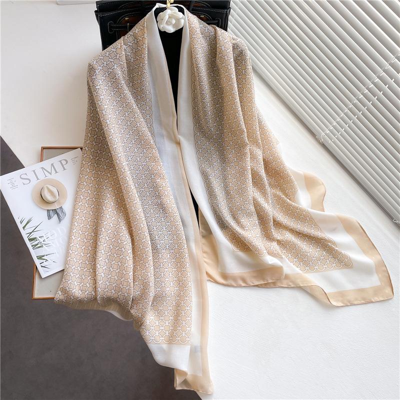 Scarf X0m Large Size Travel Scarf Women's Headscarf Sunscreen Shawl Autumn and Winter Scarf Cotton and Linen