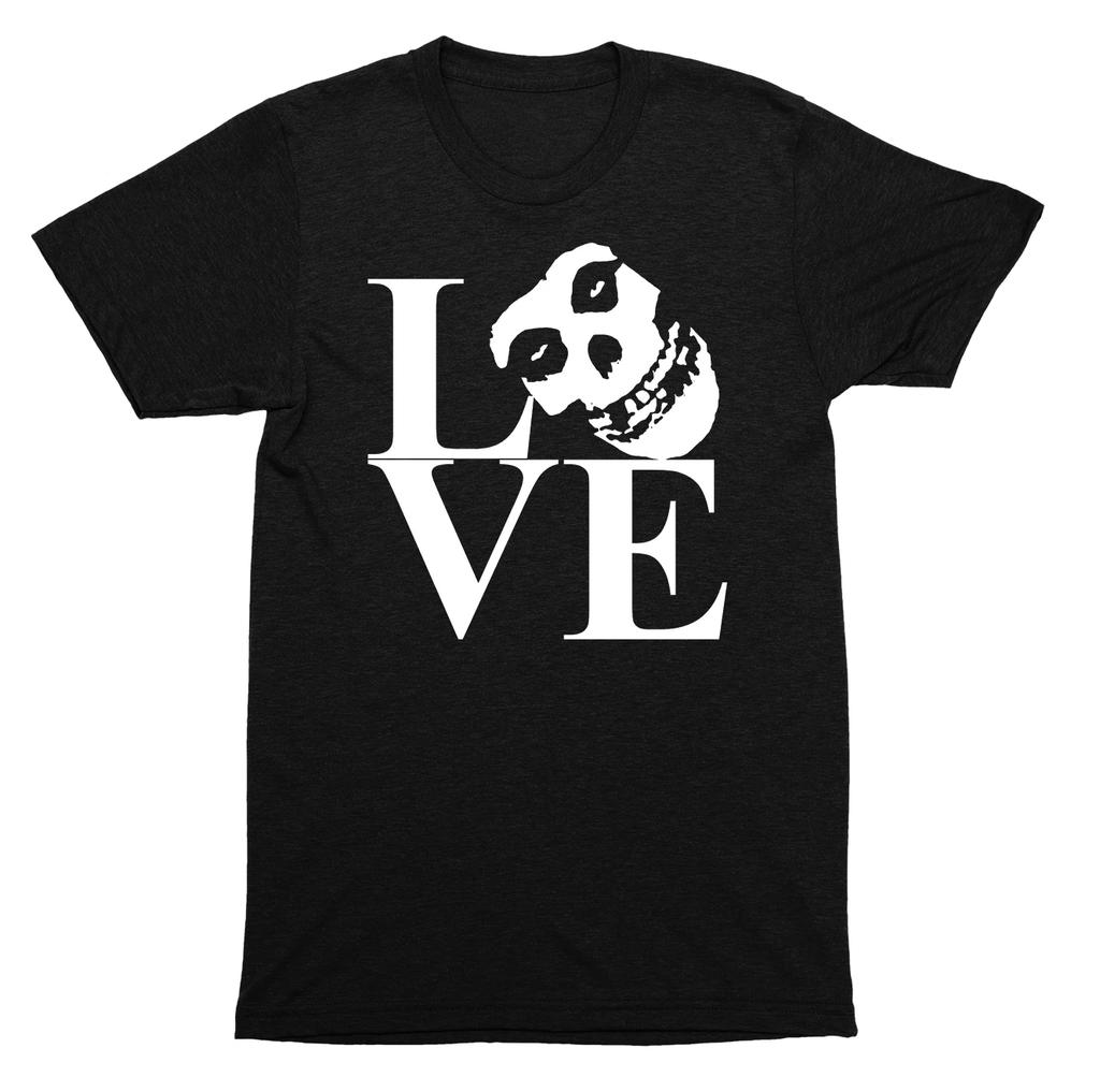 Misfits LOVE Parody Crimson Ghost Punk Rock Band Logo Graphic SHIRT