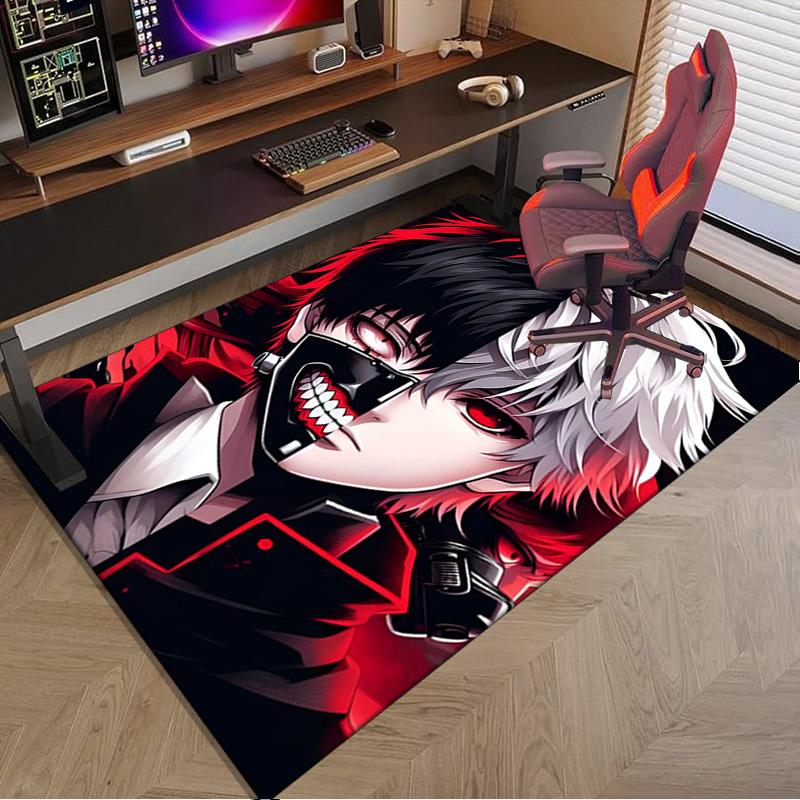 Tokyo Ghoul Kaneki's Struggle Area Rug Office rug, Chair Rug, Decor Carpet Livingroom bedroom Mat, Large Size Fan gifts Christmas gifts