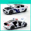 Alloy Mh8 Police Car Model With Acousto Optic Design For Gift Children