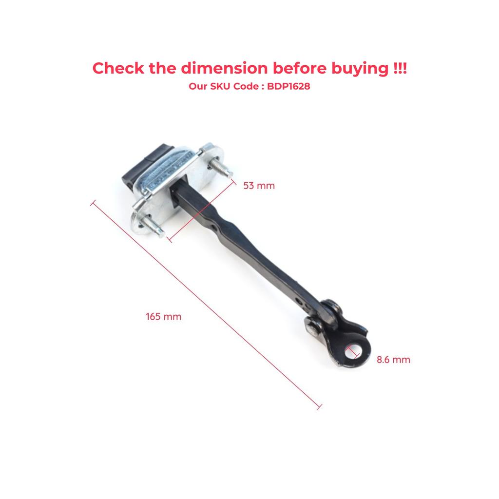 BDP1628-1 2 Pieces Front Door Stop Check Assy Limiter Strap for Dacia Renault Duster MK3 P1310 PYM PYN 2023-On 804304225R