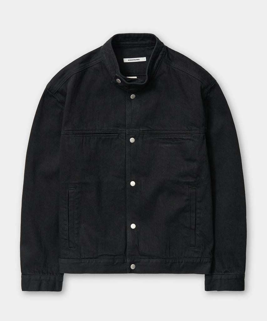 Excontainer Crop Field Denim Jacket (Black)