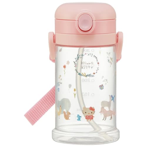 skater baby straw mug folding handle & shoulder type 2way type 370ml sanrio kitty recommended for ages 1 and up kshw2n-a