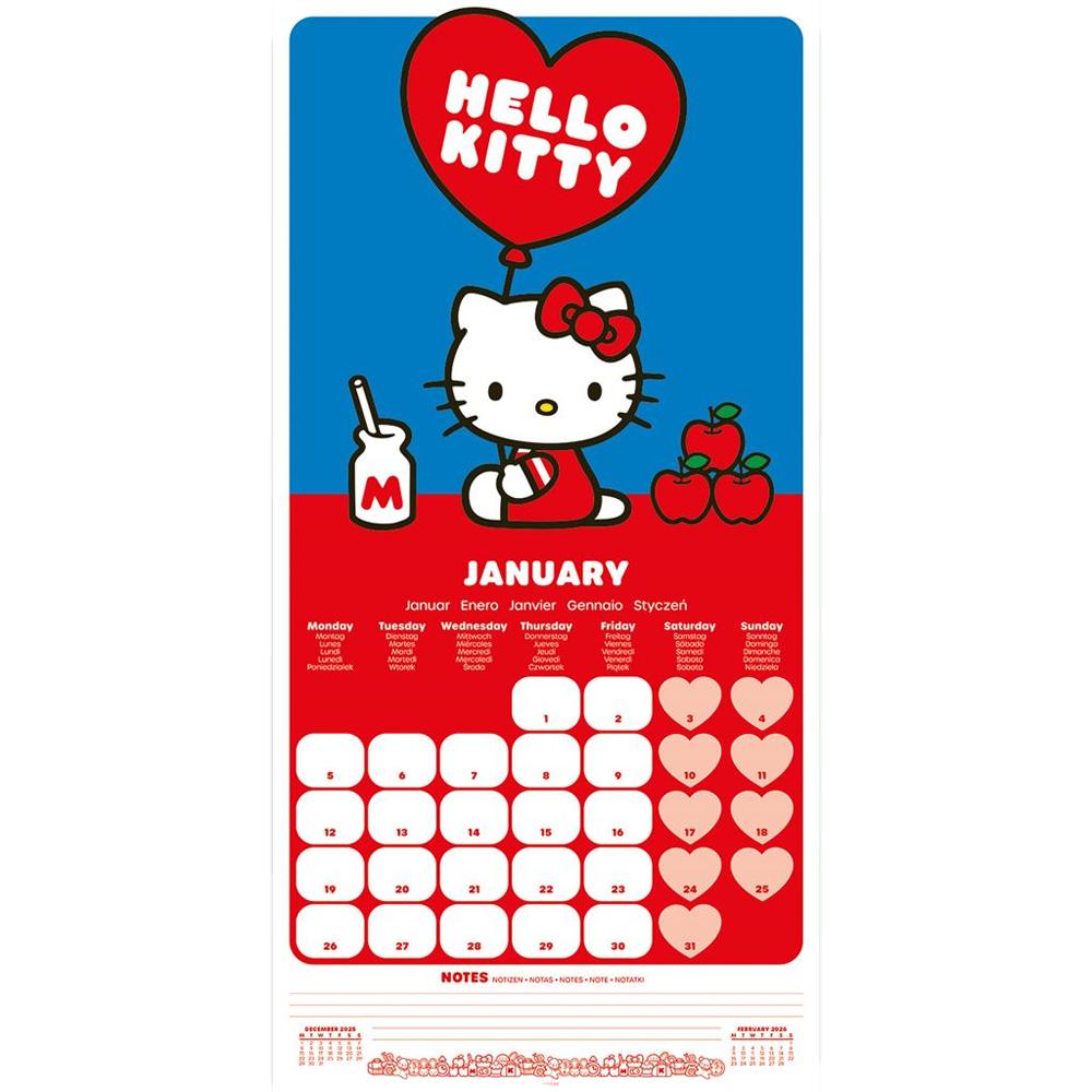 Hello Kitty 2026 Square Calendar