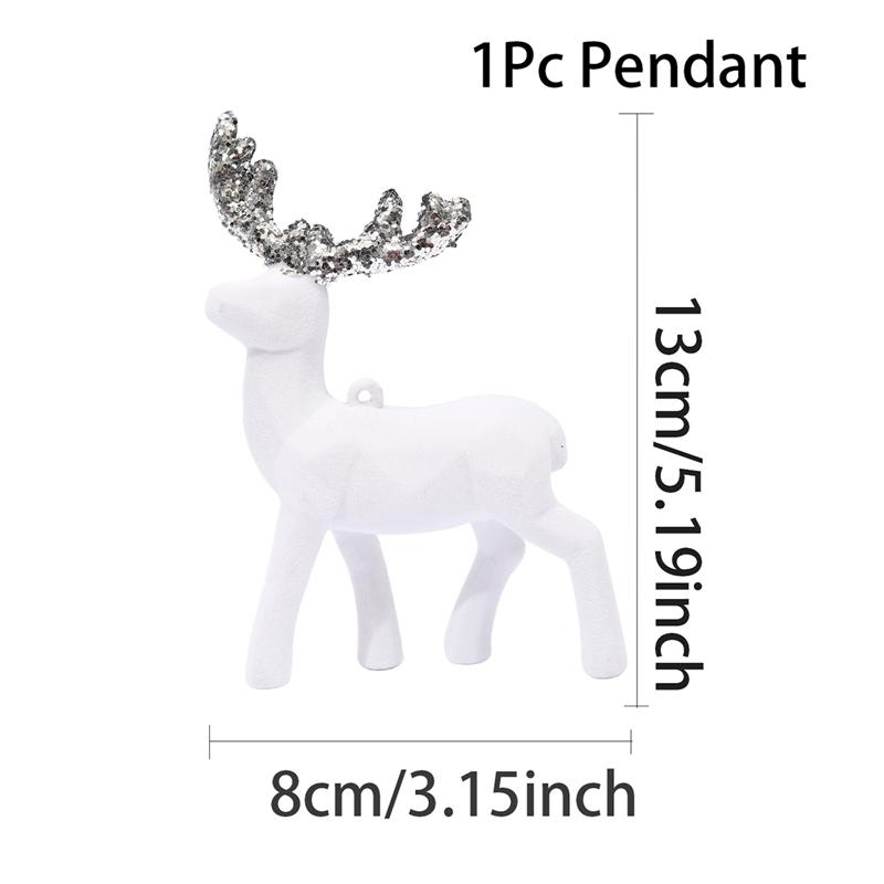 DIY Christmas Reindeer Ornaments Christmas Decorations For Home 2025 Christmas Tree Hanging Pendant Navidad Noel New Year Gifts