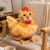 Realistic Looking Rooster Cat Plush Toys PP Cotton Filled Rooster Hen Plush Pendant  Doll Toy