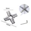 Stainless Steel Tube Connector Tube Clamp Connector for Cabinets Shelf Frames Drying Racks Round Pipe Connection Containers