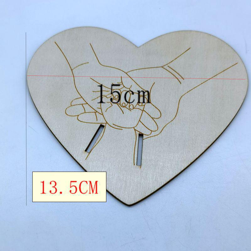 Wooden Baby Birth Wristband Memorial Plaque - Newborn Bracelet Ornament