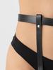 Women'S Adjustable Black Leather Garter Belt, Thigh Straps, Punk Gothic Body Harness Fashion