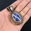Wonderful Sodalite & Moonstone Gemstone Handmade Pure Copper Wire Wrap Jewelry Pendant
