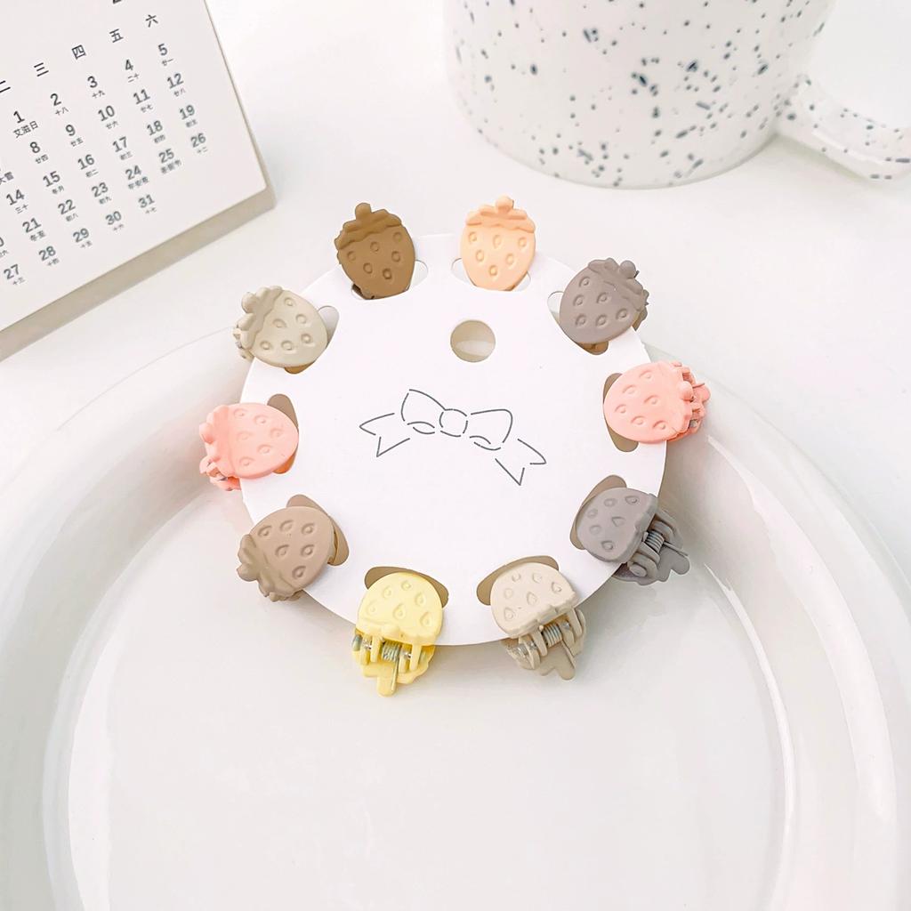 10 Pcs/set Cute Flower Stars Small Hair Claws for Girls Kids Hair Pins Colorful Hair Clips Crabs Fashion Hair Accessories