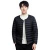 Men's Autumn and Winter Trend Light White Duck Down Jacket Short Round Neck Inside and Outside Thermal Top