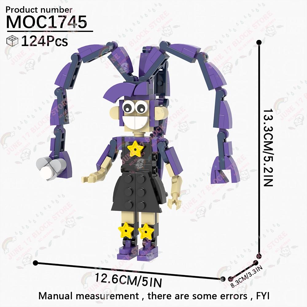 MOOXI Gioco Horror Personaggio Huggy LiLLy Modello Prototipo Set Blocchi da Costruzione MOC Fai-da-te Mattoncini Decorazioni Giocattoli Montessori per Bambini Regalo