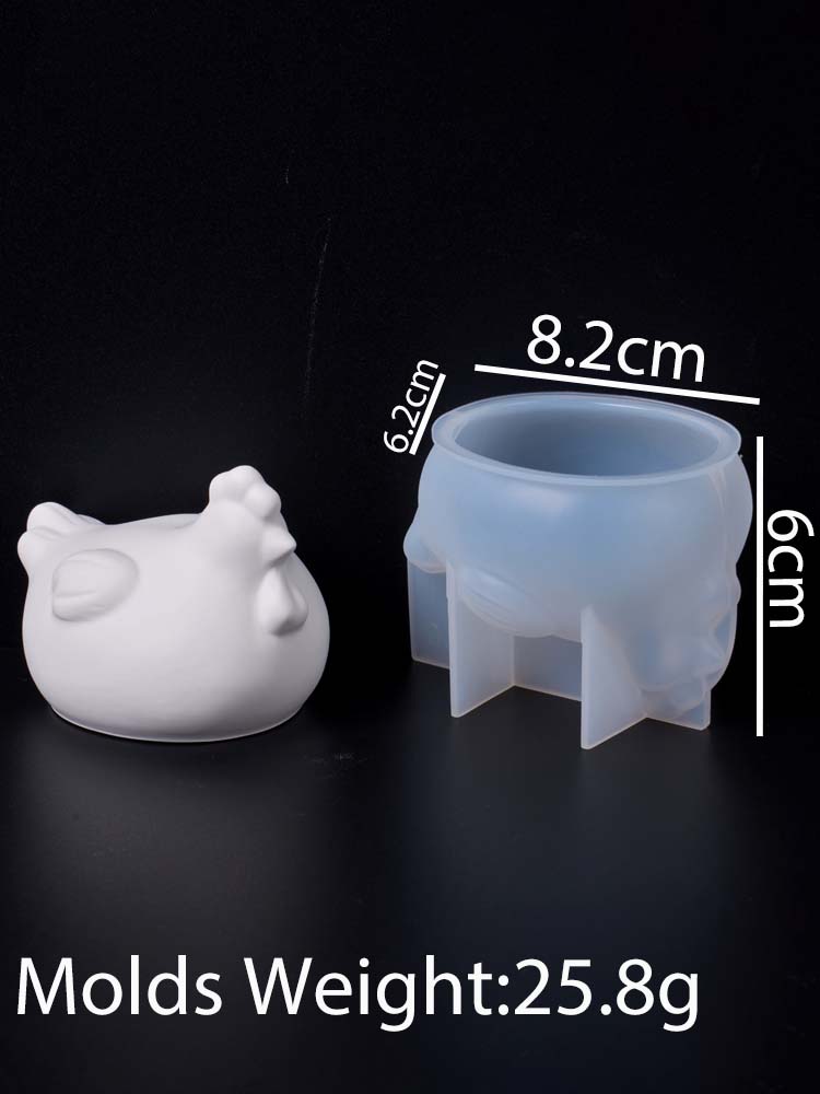 

3D Hen Rooster Silicone Candle Mold DIY Easter Animal Ornaments Making Aroma Soap Plaster Resin Clay Molds Home Deco Craft Gifts